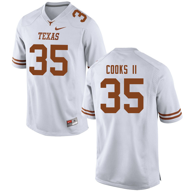 Men #35 Terrence Cooks II Texas Longhorns College Football Jerseys Sale-White